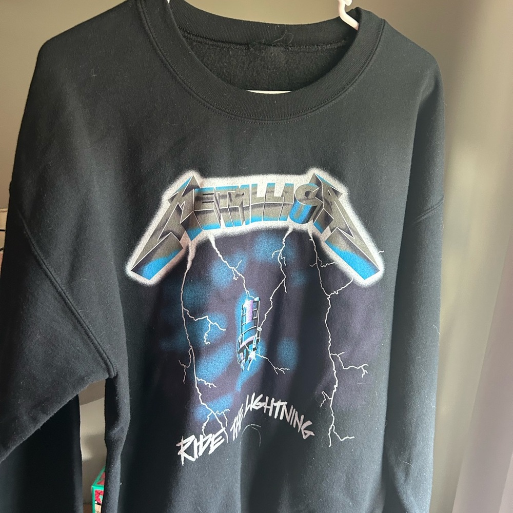 Black Metallica ‘Ride the Lightning' Graphic Sweatshirt size M